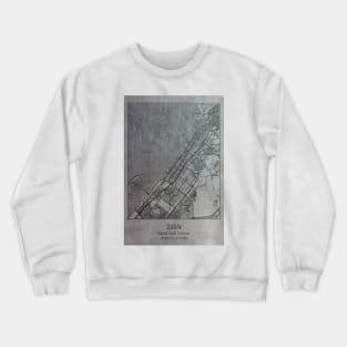 Dubai, UAE, city map Crewneck Sweatshirt